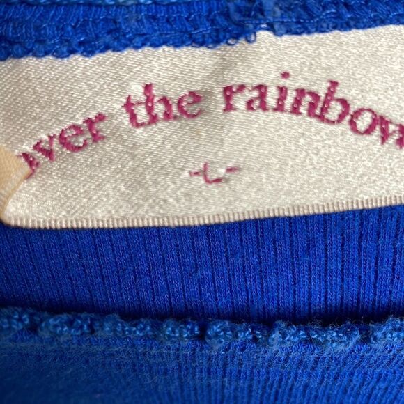 Over The Rainbow Maternity Top, Size Large, Blue - Picture 5 of 5